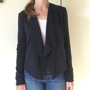 Banana Republic Dark Navy Draped Collar Blazer